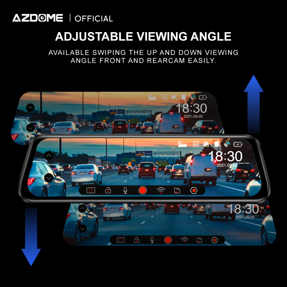AZDOME AR09 1440P/2K Ultra HD Mirror Dash Cam