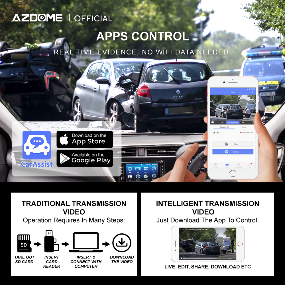 AZDOME C9PRO 1080P Full HD Dash Cam