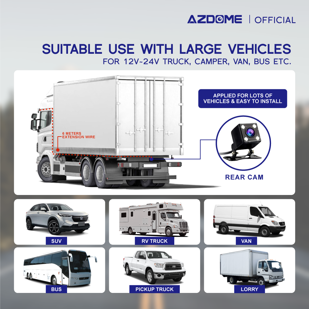 AZDOME 6 Meters Extension Rear Cam Cable