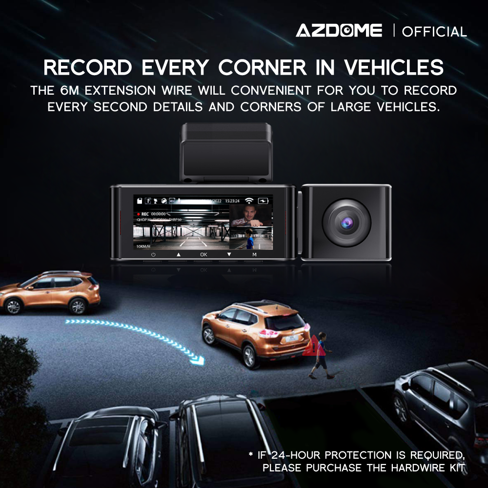 AZDOME 6 Meters Extension Rear Cam Cable
