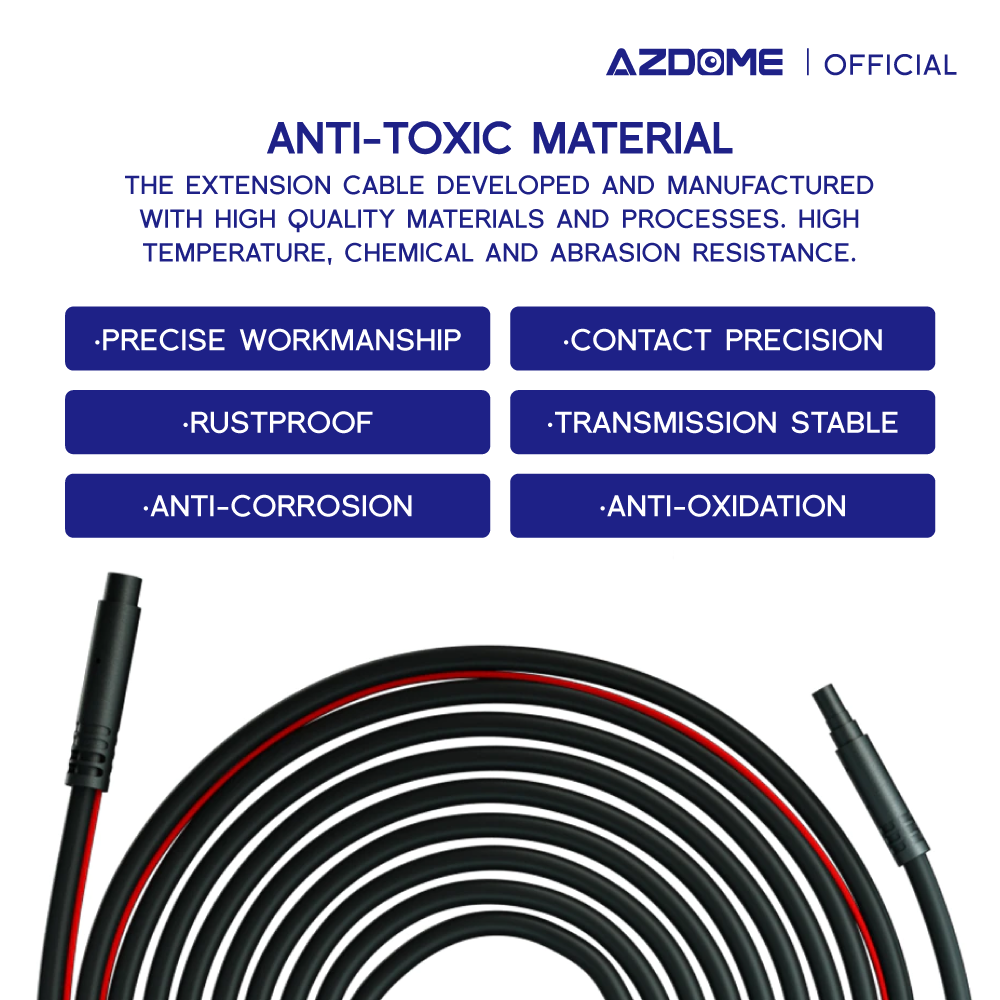 AZDOME 10 Meters Extension Rear Cam Cable