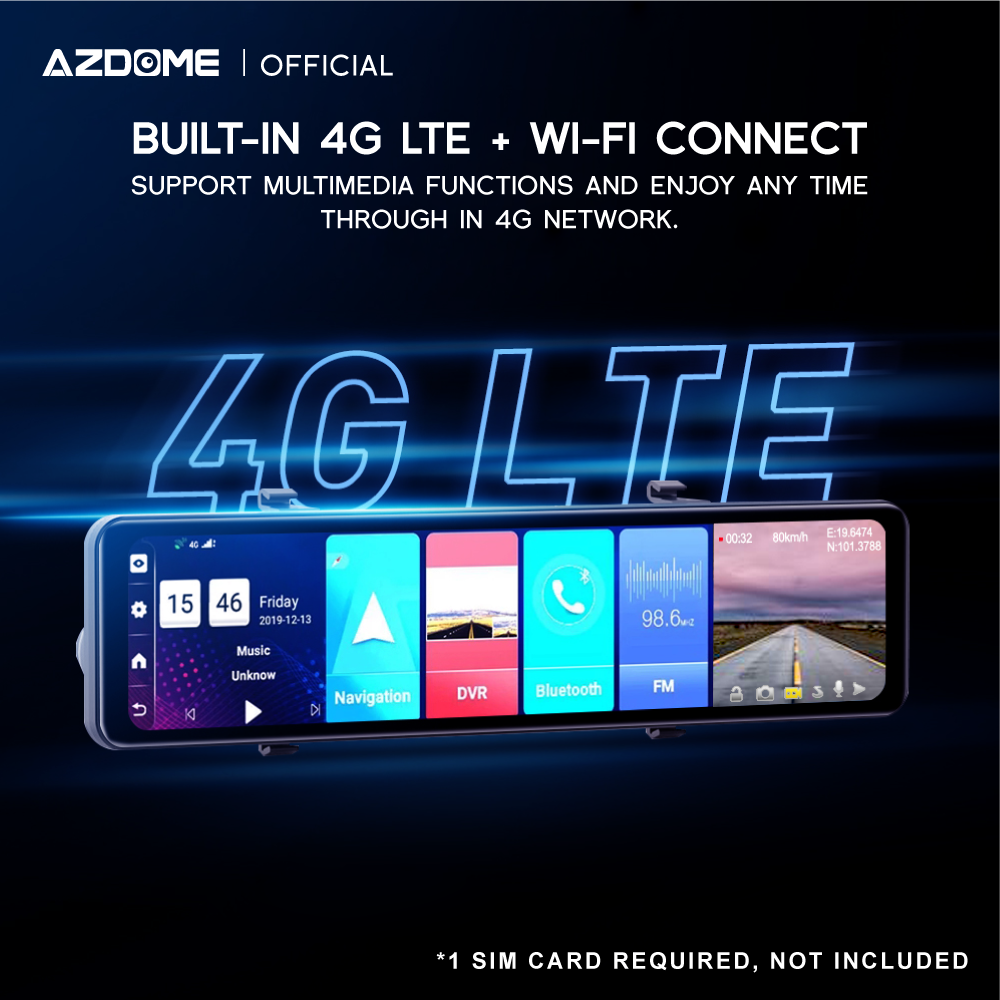 AZDOME PG18-G 1080P Full HD Mirror Dash Cam
