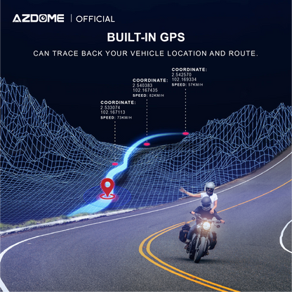 AZDOME M600 1080P Full HD Motorcycle Dash Cam