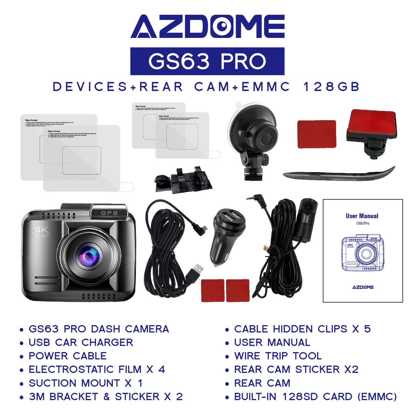 AZDOME GS63PRO 2160P/4K Ultra HD Dash Cam