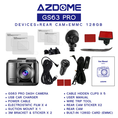 AZDOME GS63PRO 2160P/4K Ultra HD Dash Cam