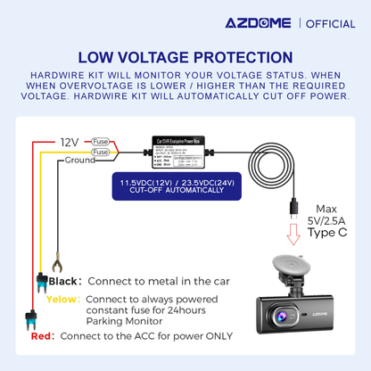 AZDOME HT03 Hardwire Kit