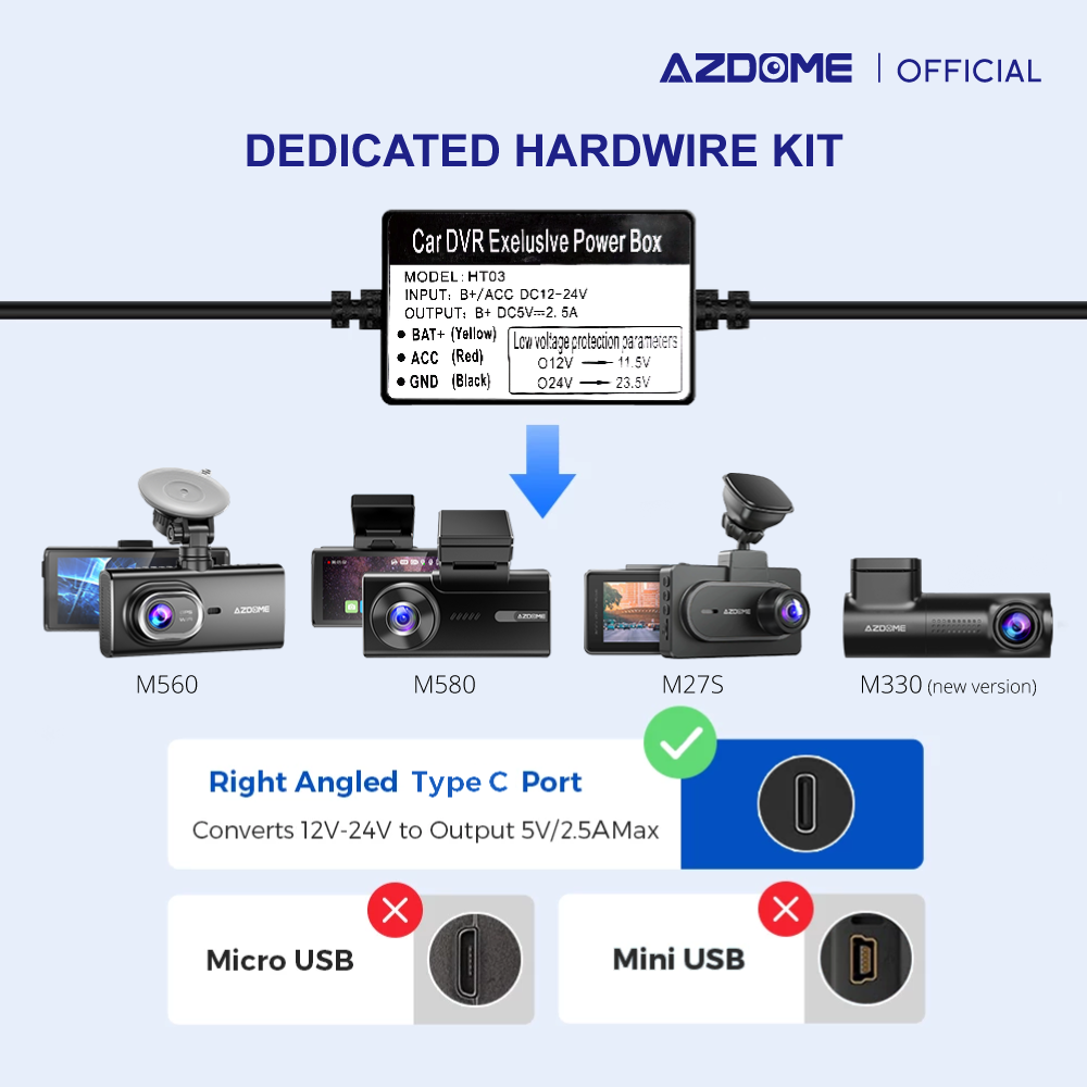 AZDOME HT03 Hardwire Kit