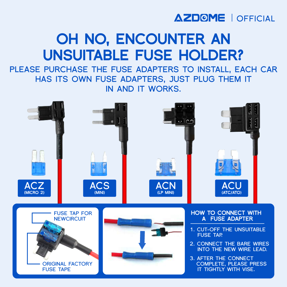 AZDOME HW03L Hardwire Kit