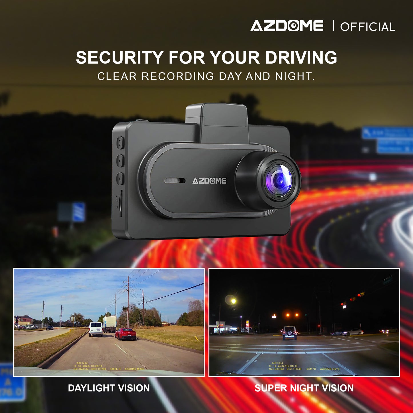 AZDOME M27S 1080P Full HD Dash Cam