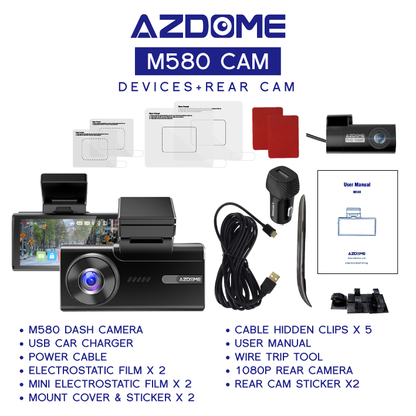 AZDOME M580 2160P/5K Ultra HD Dash Cam