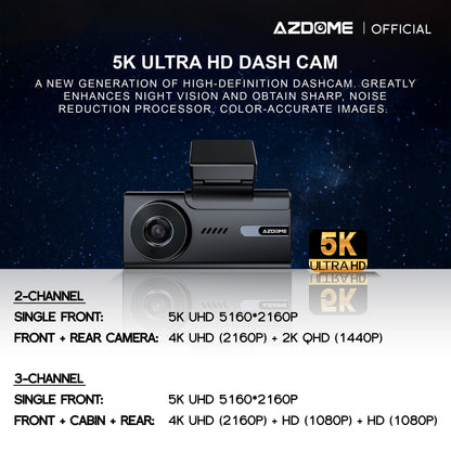 AZDOME M580 2160P/5K Ultra HD Dash Cam