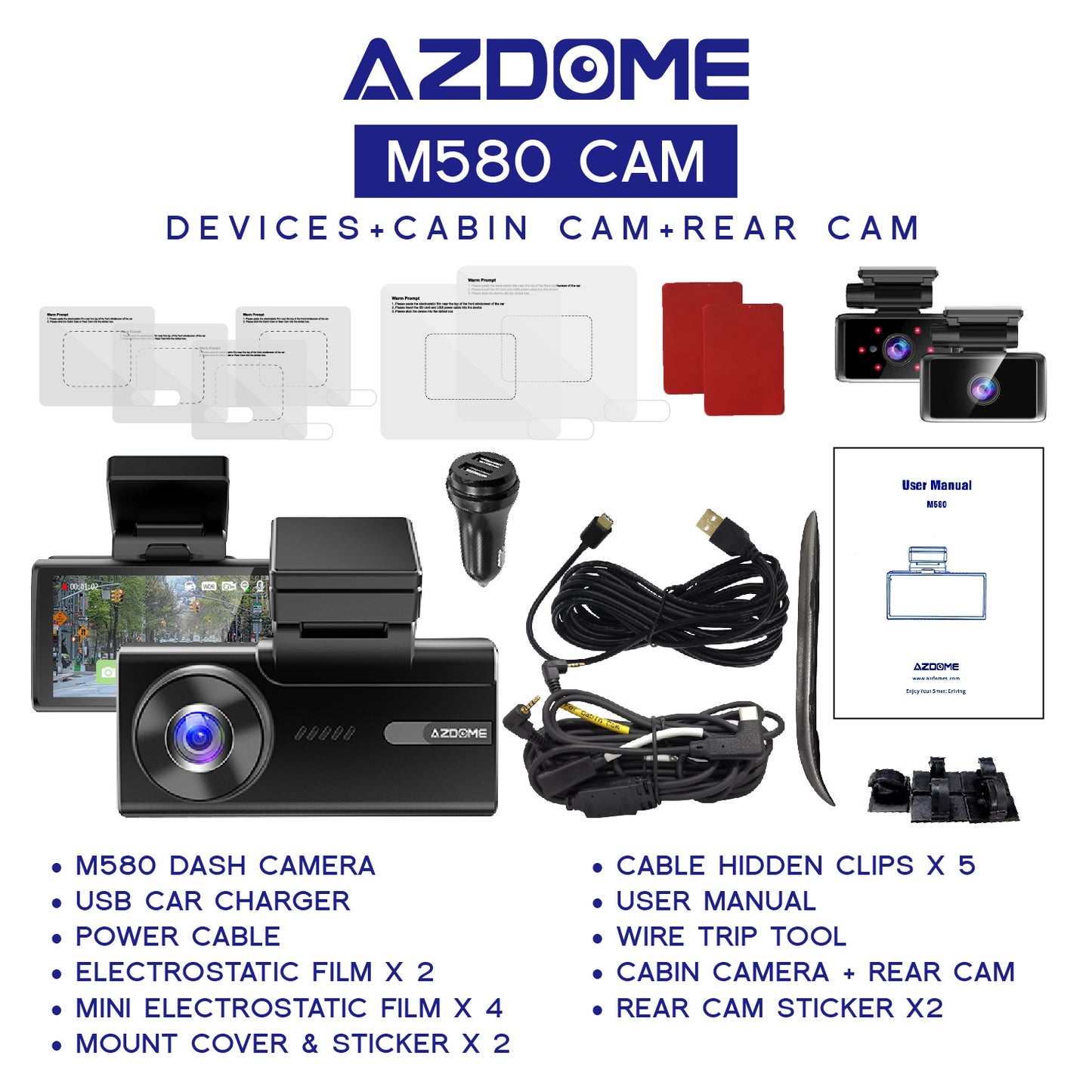 AZDOME M580 2160P/5K Ultra HD Dash Cam