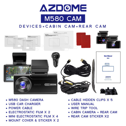 AZDOME M580 2160P/5K Ultra HD Dash Cam