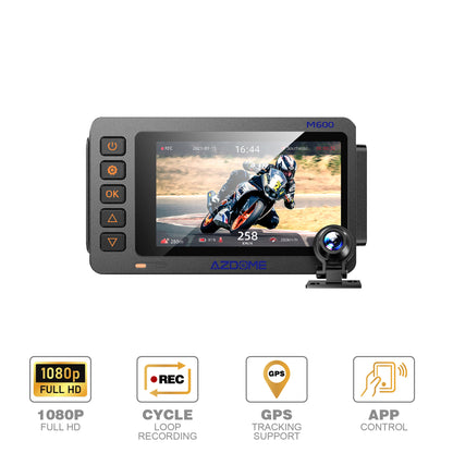 AZDOME M600 1080P Full HD Motorcycle Dash Cam