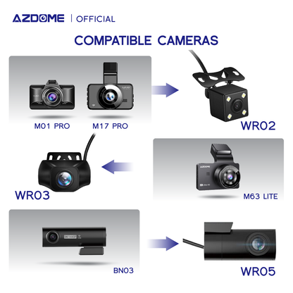 AZDOME Rear Camera WR02 / WR03 / WR05 / WR06 Model