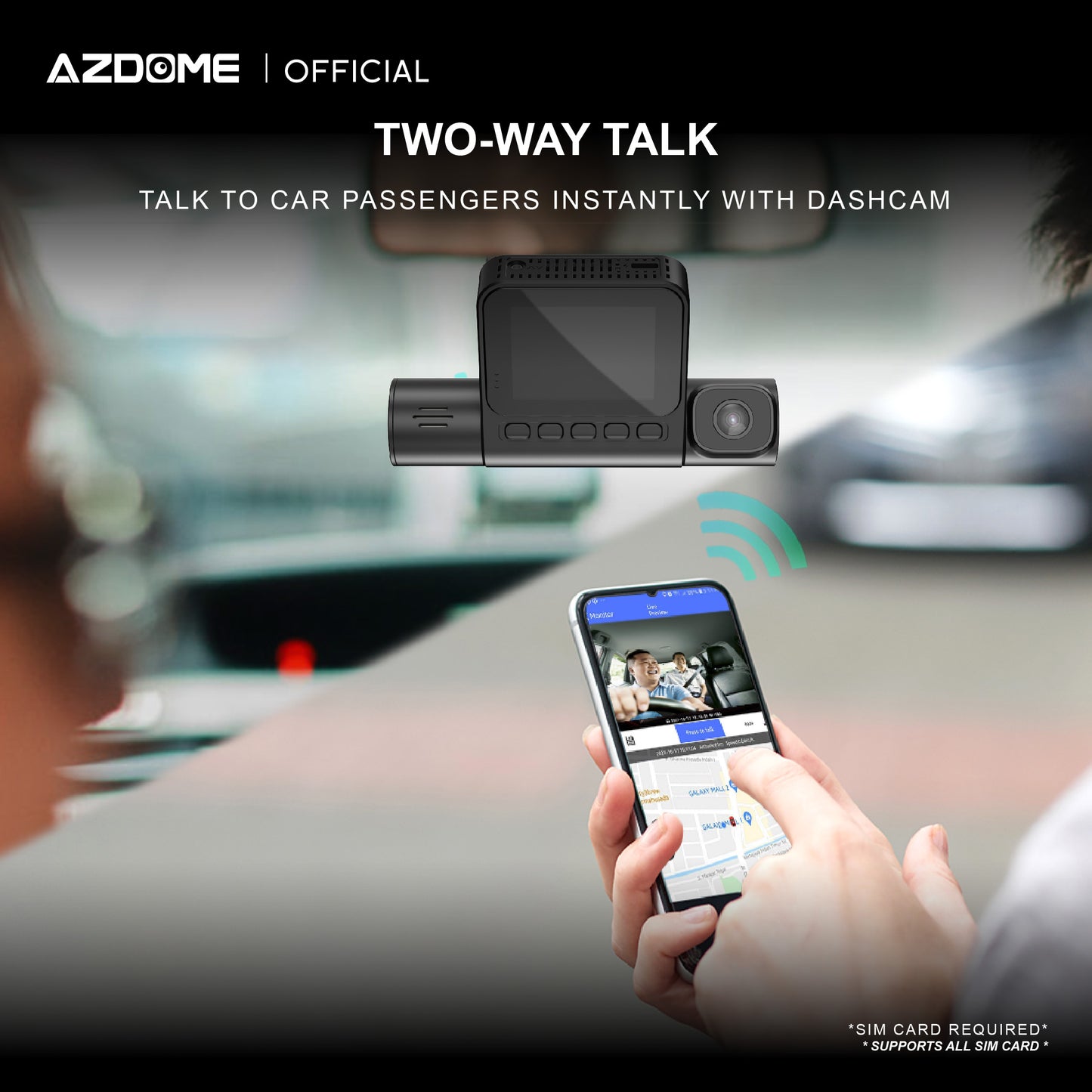 AZDOME S58 4G 2160P/4K Ultra HD Dash Cam