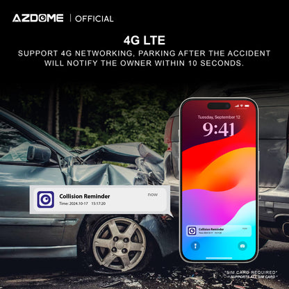 AZDOME S58 4G 2160P/4K Ultra HD Dash Cam