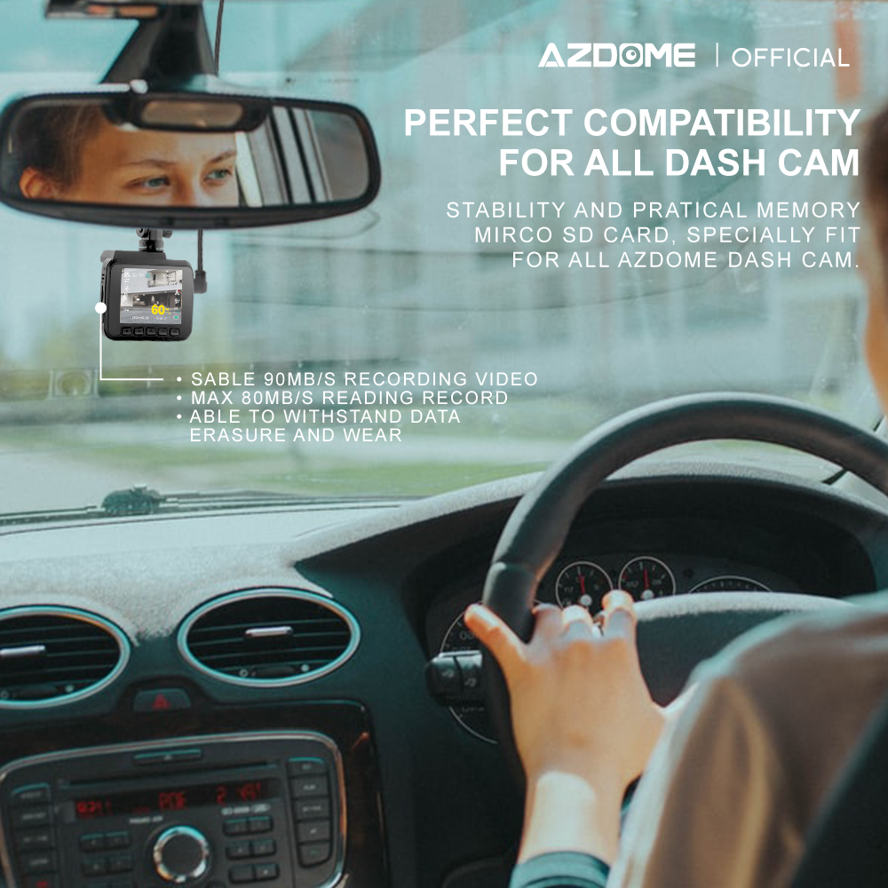 AZDOME SD Card U3 C10 Above Speed Class