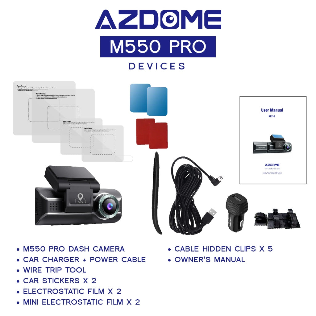 AZDOME M550 PRO 2160P/4K Ultra HD Dash Cam – AZDOME OFFICIAL