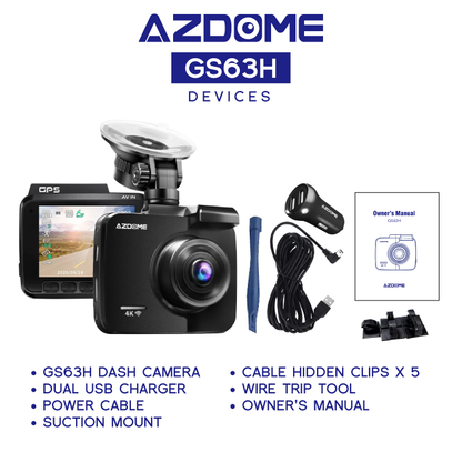 AZDOME GS63HPRO 2160P/4K Ultra HD Dash Cam