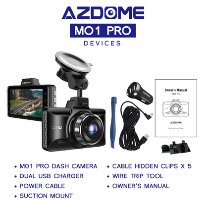 AZDOME M01PRO 1080P Full HD Dash Cam